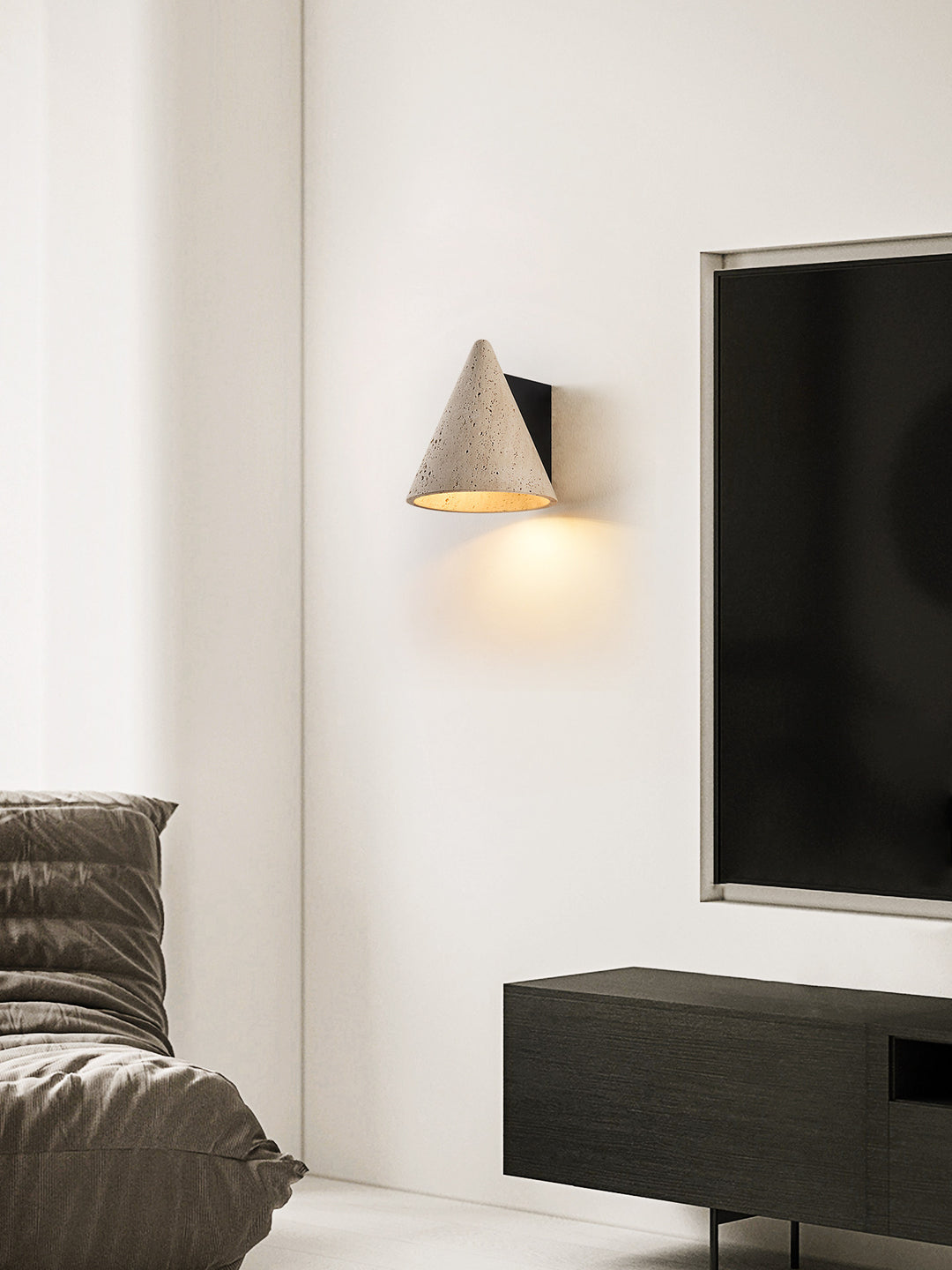 Travertine Cone Wall Sconce - Vakkerlight