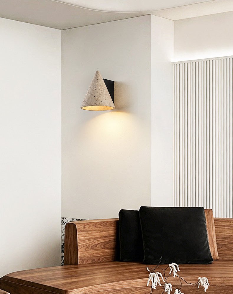Travertine Cone Wall Sconce - Vakkerlight