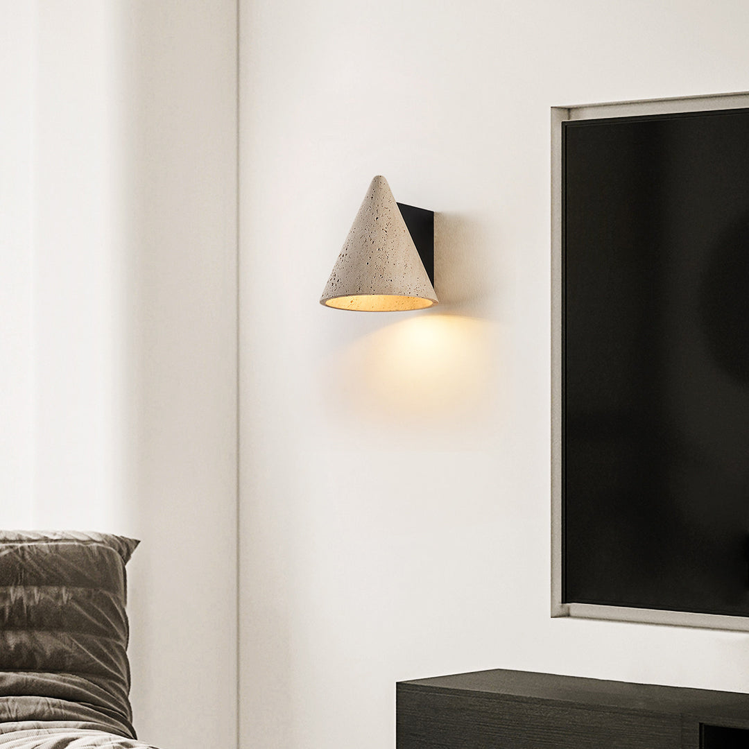 Travertine Cone Wall Sconce - Vakkerlight