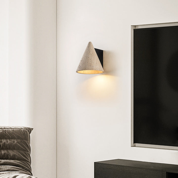Travertine Cone Wall Sconce - Vakkerlight