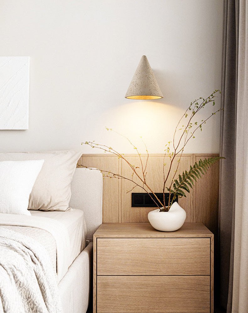 Travertine Cone Wall Sconce - Vakkerlight