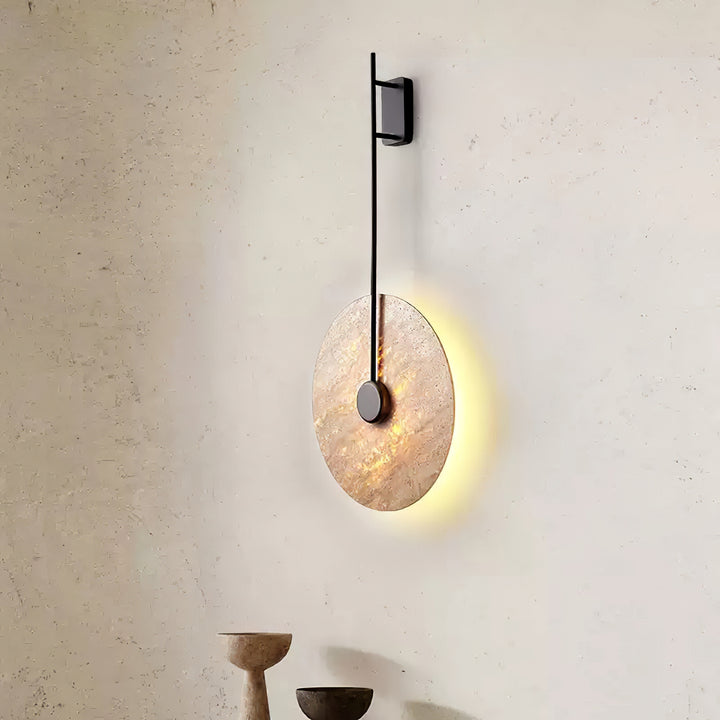 Travertine Disc Wall Lamp