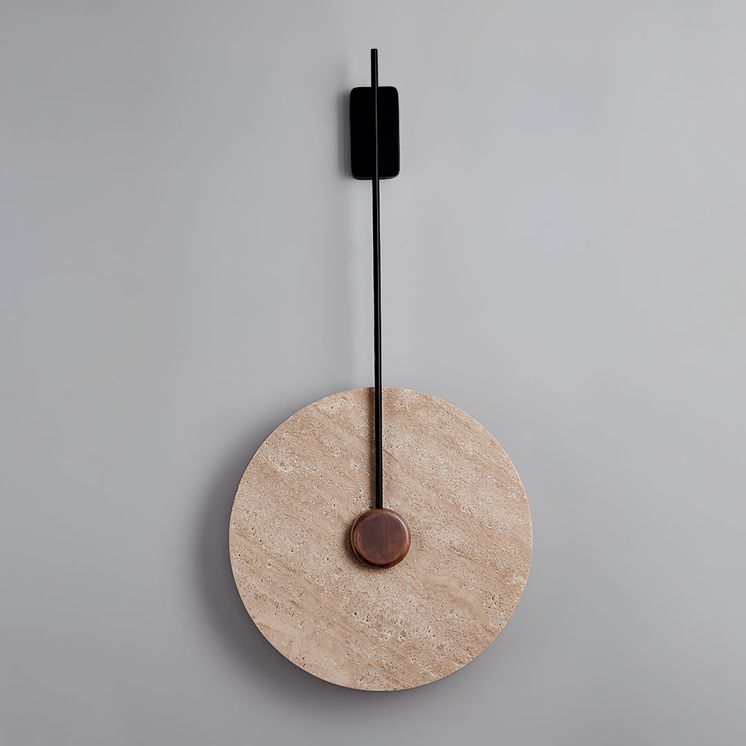 Travertine Disc Wall Lamp