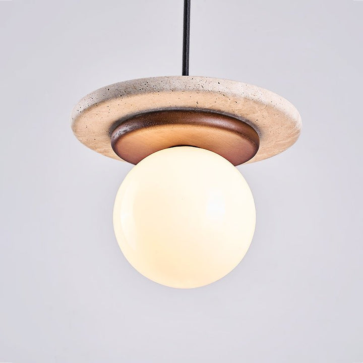 Travertine Disk Pendant Light - Vakkerlight