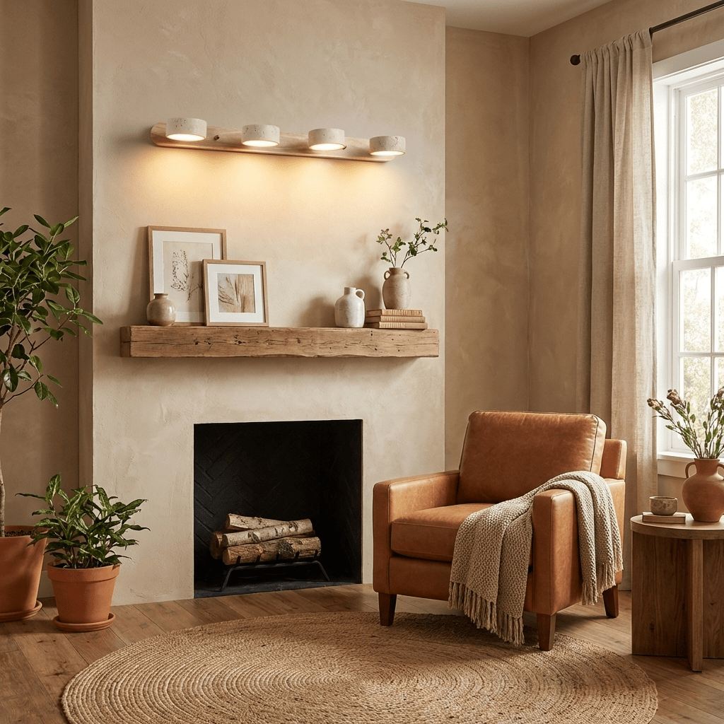 Travertine Duo Wall Light