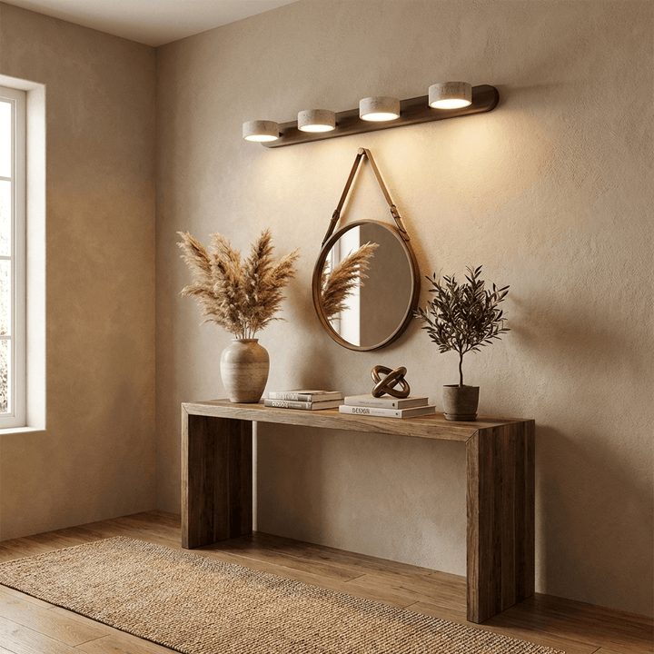 Travertine Duo Wall Light