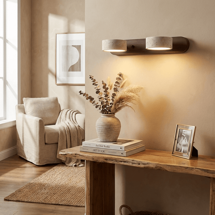 Travertine Duo Wall Light