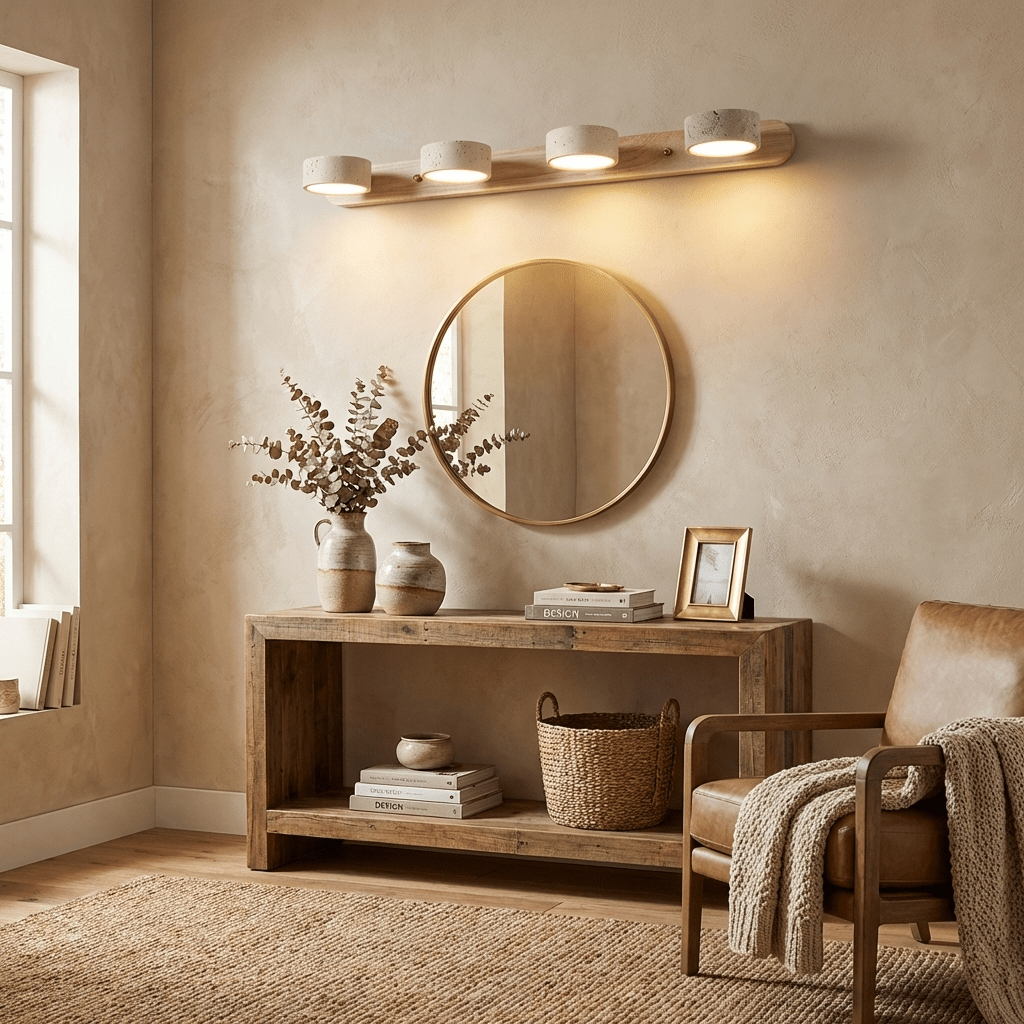 Travertine Duo Wall Light