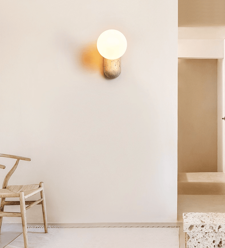 Travertine Pebble Wall Light - Vakkerlight