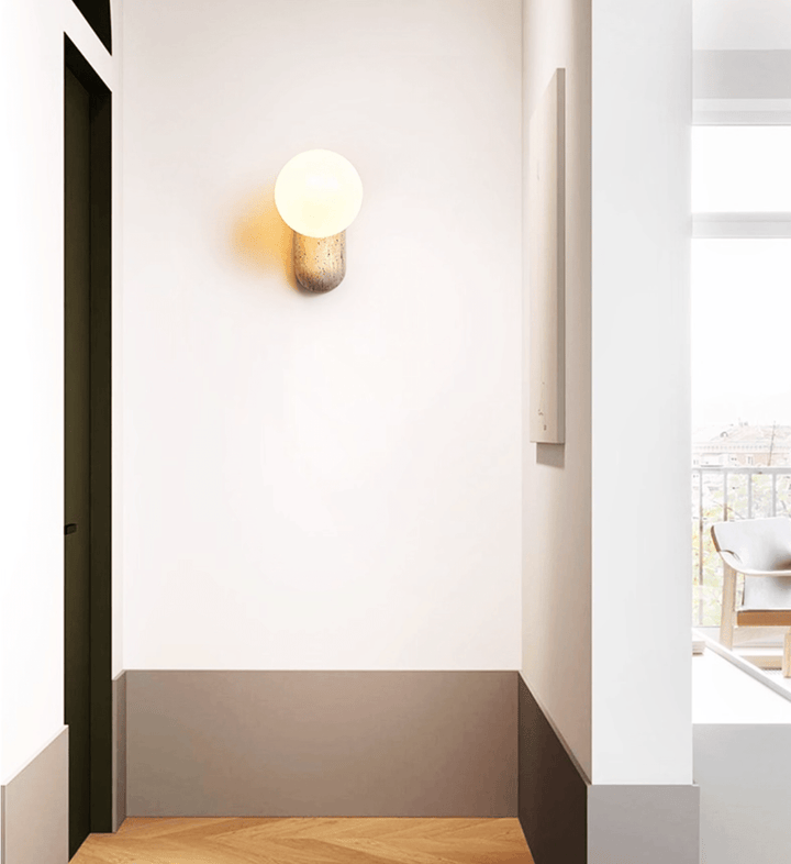 Travertine Pebble Wall Light - Vakkerlight