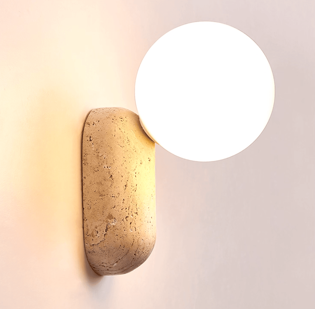 Travertine Pebble Wall Light - Vakkerlight