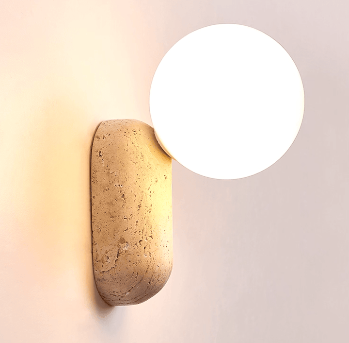 Travertine Pebble Wall Light - Vakkerlight