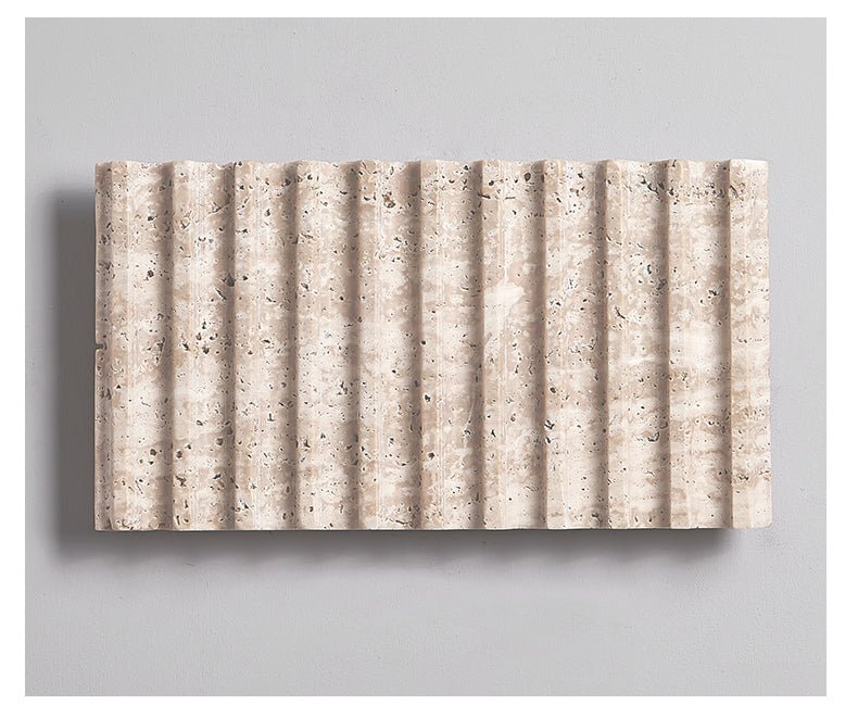 Travertine Ribbed Wall Sconce - Vakkerlight