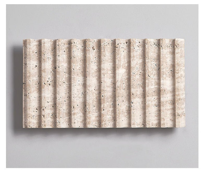 Travertine Ribbed Wall Sconce - Vakkerlight
