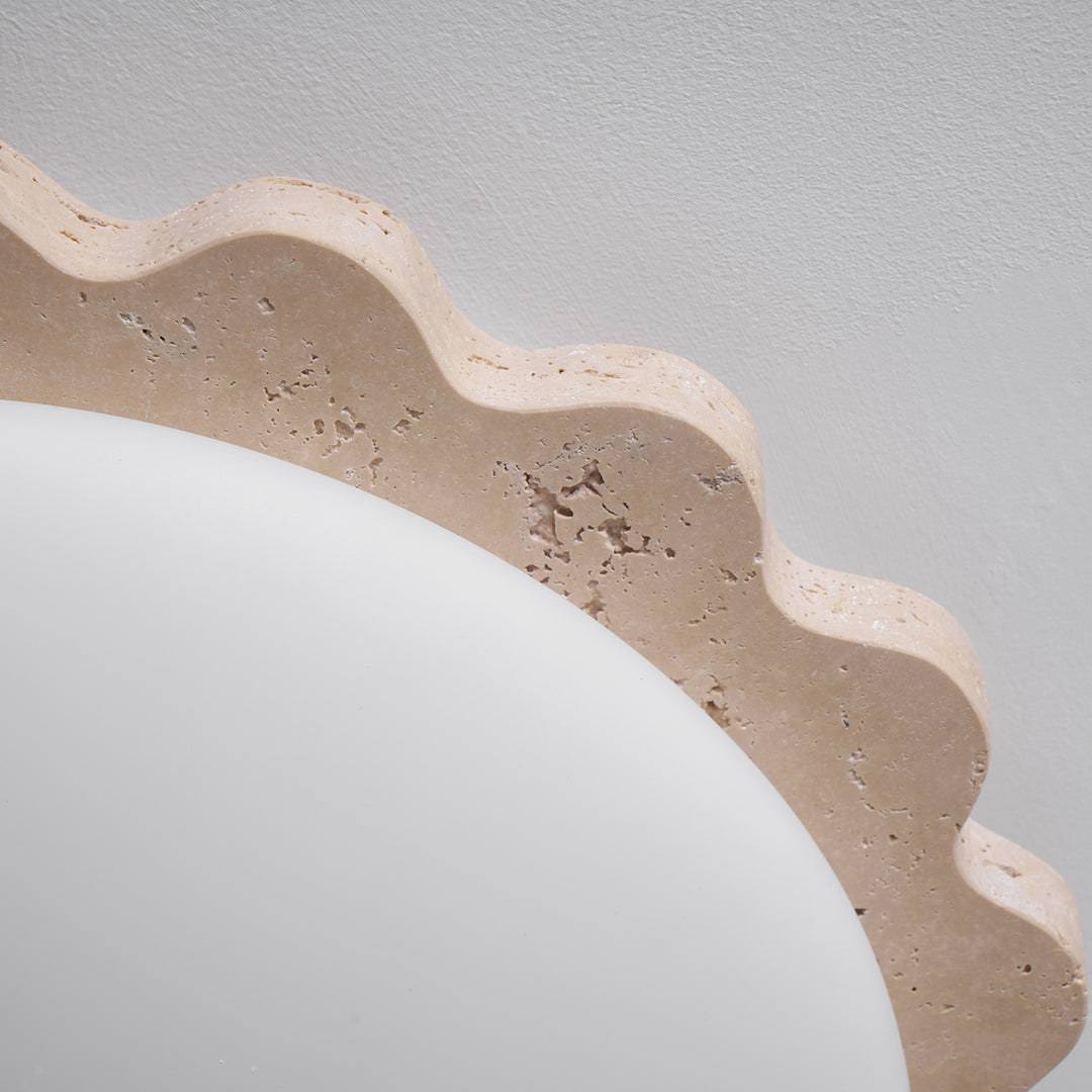Travertine Scallop Edge Ceiling Light - Vakkerlight