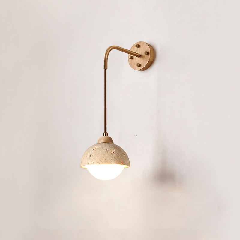 Travertine Swing Arm Wall Sconce - Vakkerlight