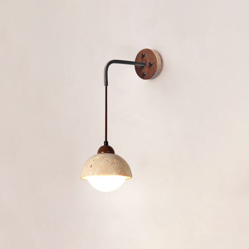 Travertine Swing Arm Wall Sconce - Vakkerlight