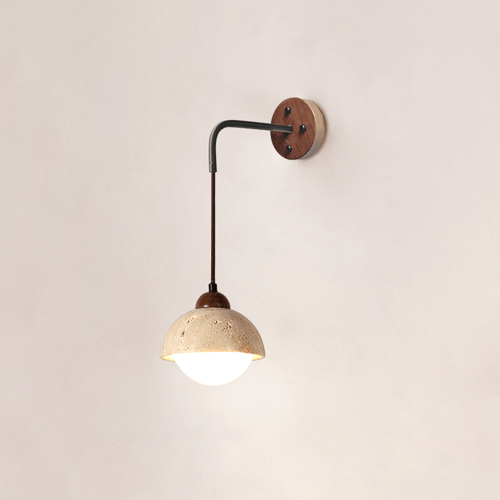 Travertine Swing Arm Wall Sconce - Vakkerlight