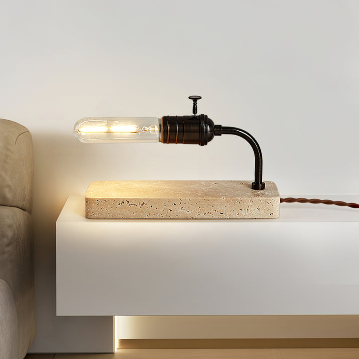 Travertine Vintage Tube Table Lamp - Vakkerlight