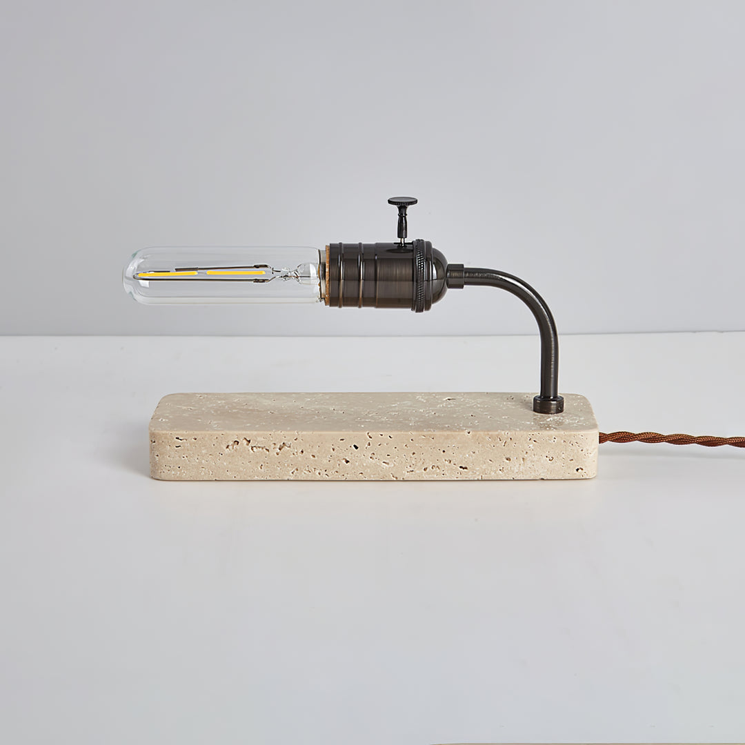 Travertine Vintage Tube Table Lamp - Vakkerlight