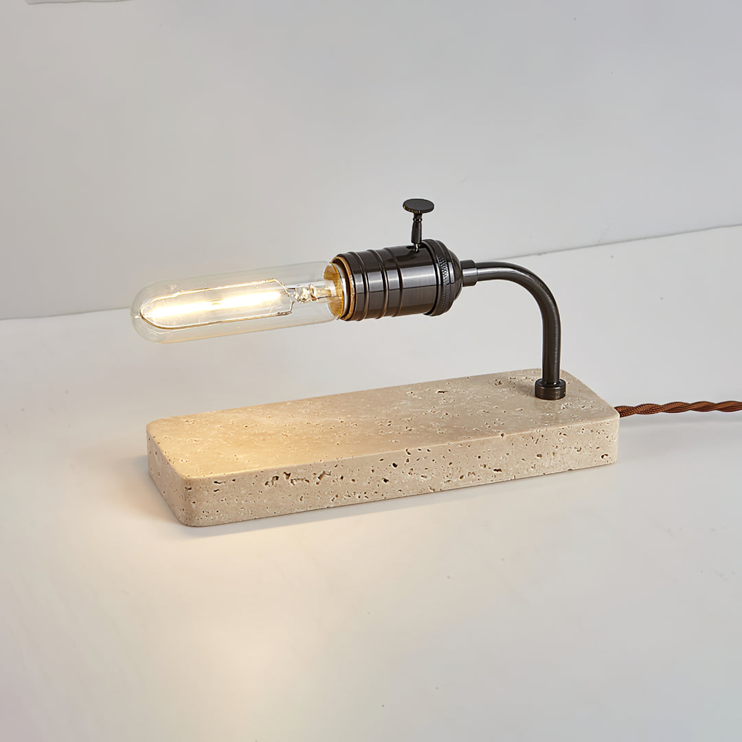 Travertine Vintage Tube Table Lamp - Vakkerlight