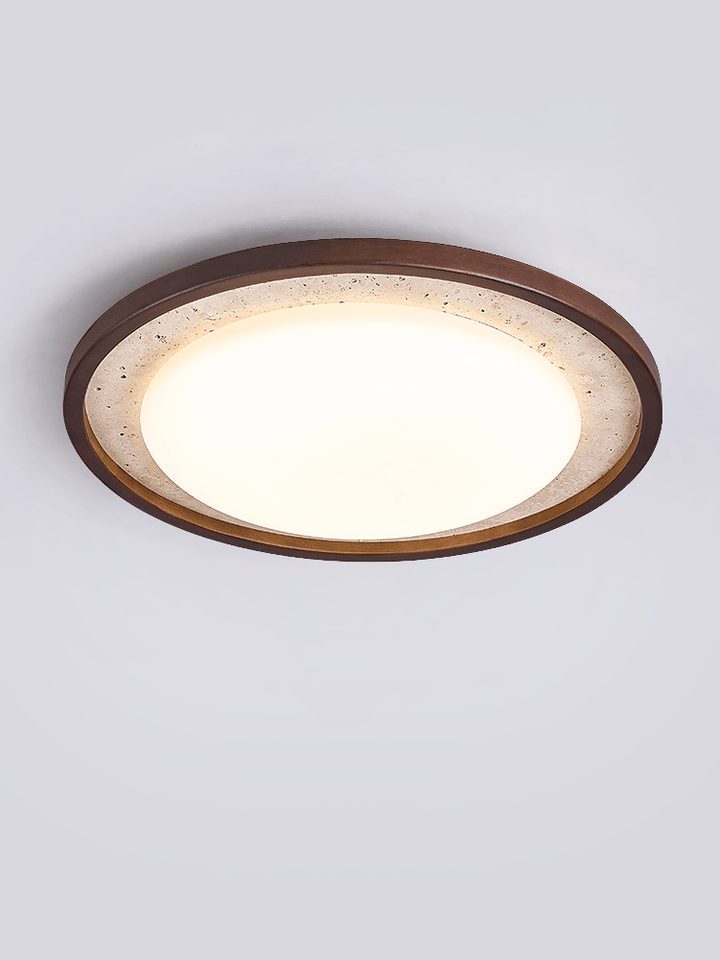 Travertine Wood Ceiling Light - Vakkerlight