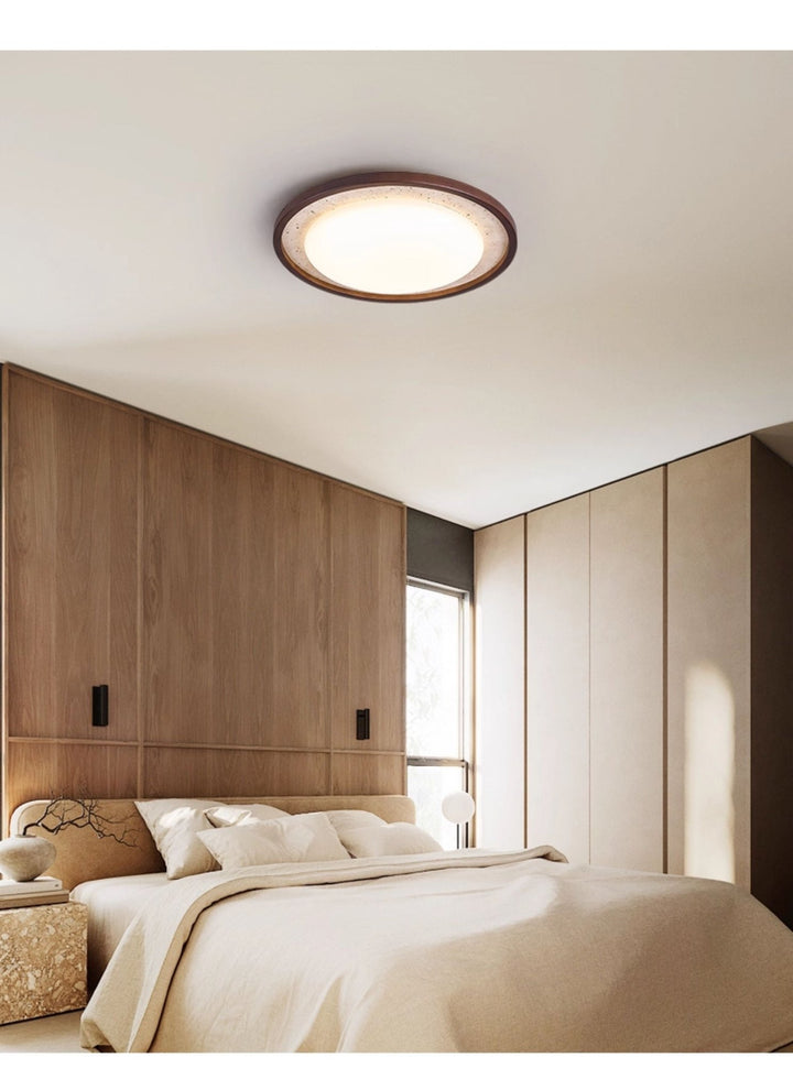 Travertine Wood Ceiling Light - Vakkerlight