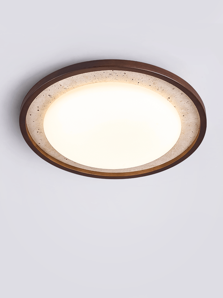 Travertine Wood Ceiling Light - Vakkerlight