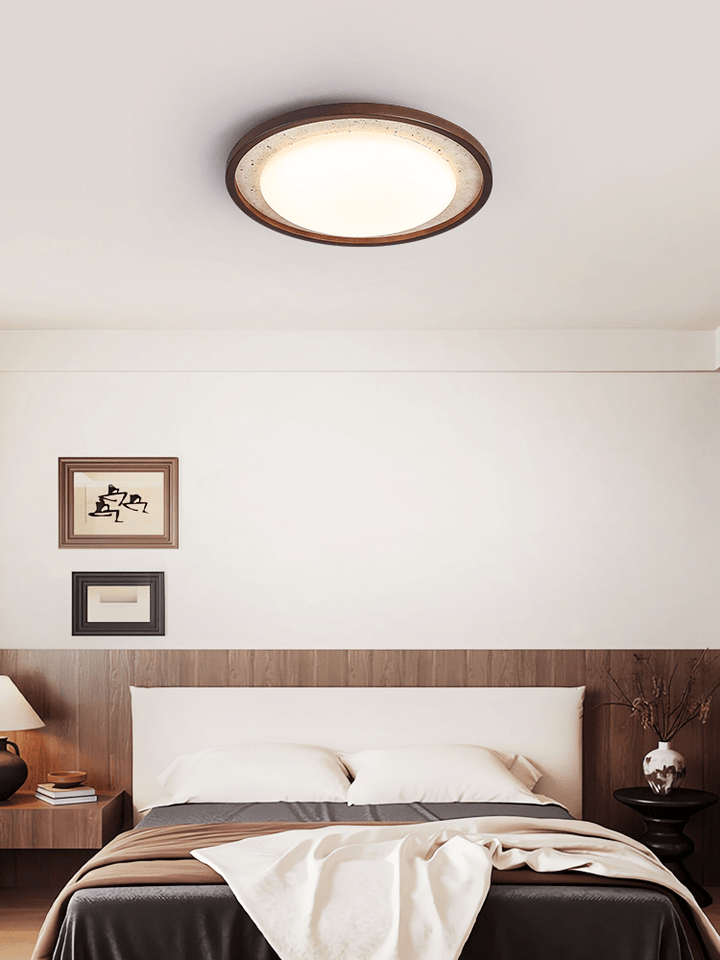 Travertine Wood Ceiling Light - Vakkerlight