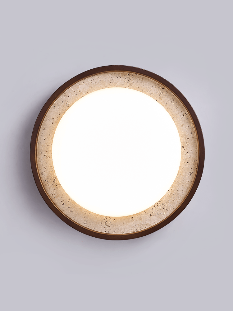 Travertine Wood Ceiling Light - Vakkerlight