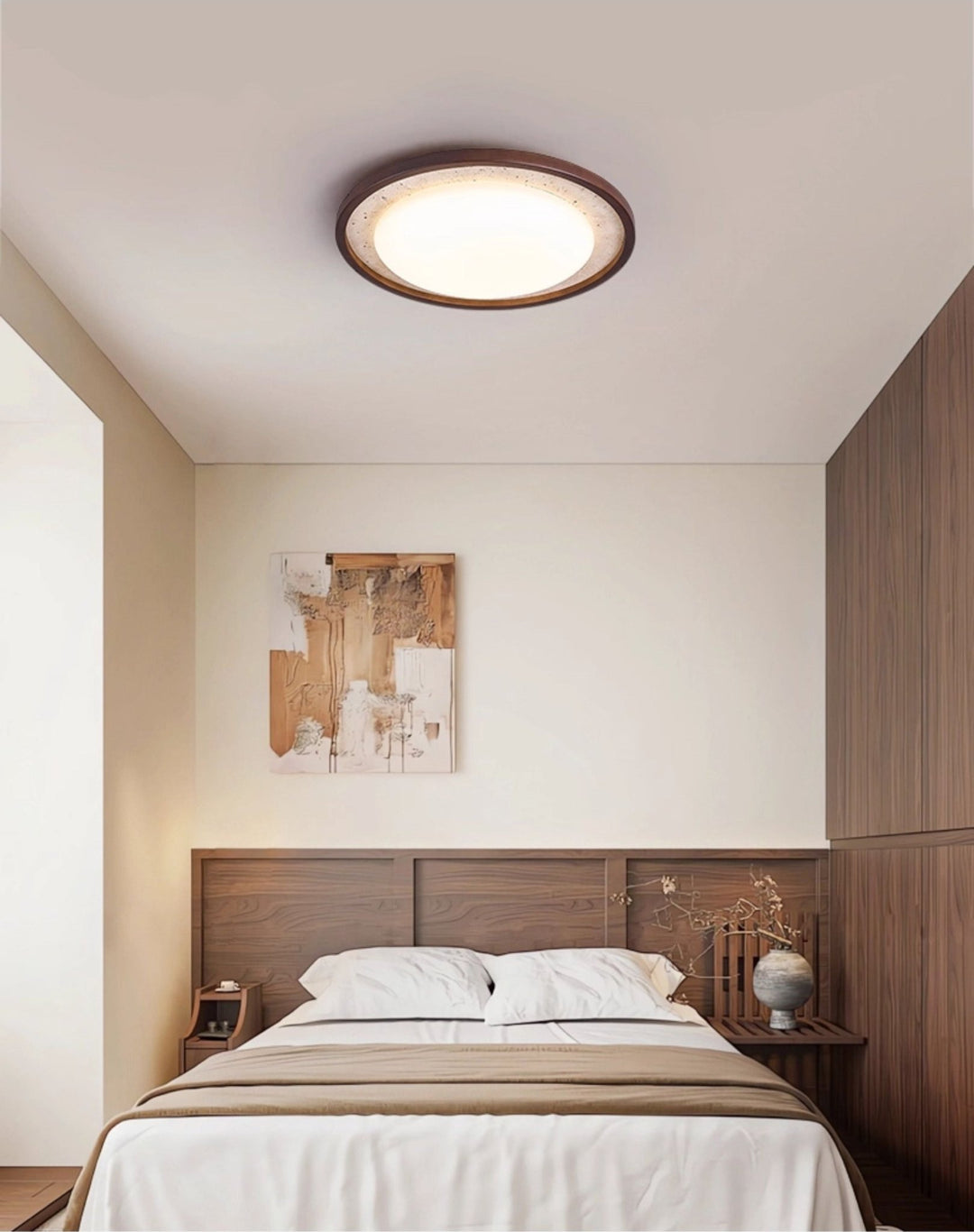 Travertine Wood Ceiling Light - Vakkerlight
