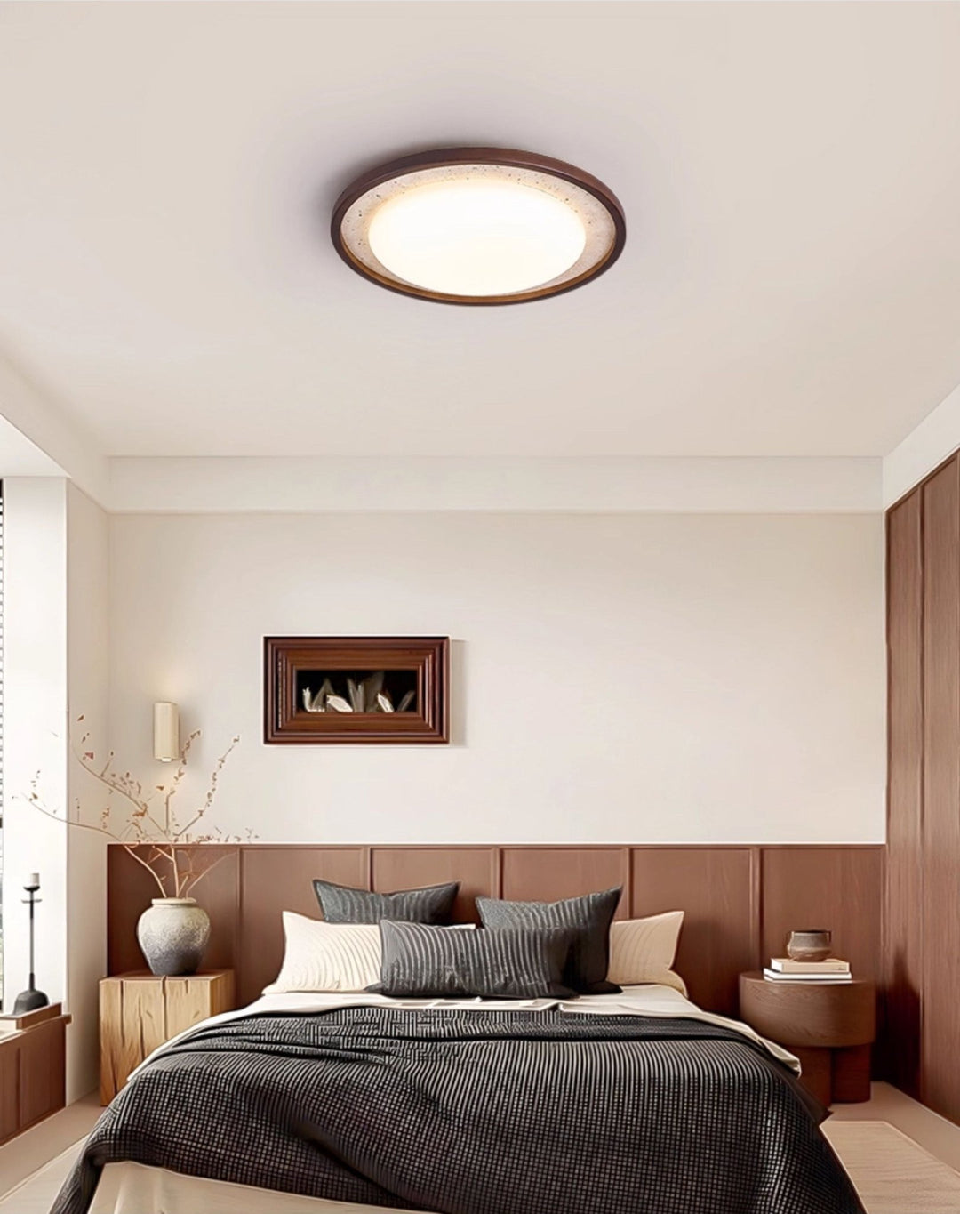 Travertine Wood Ceiling Light - Vakkerlight