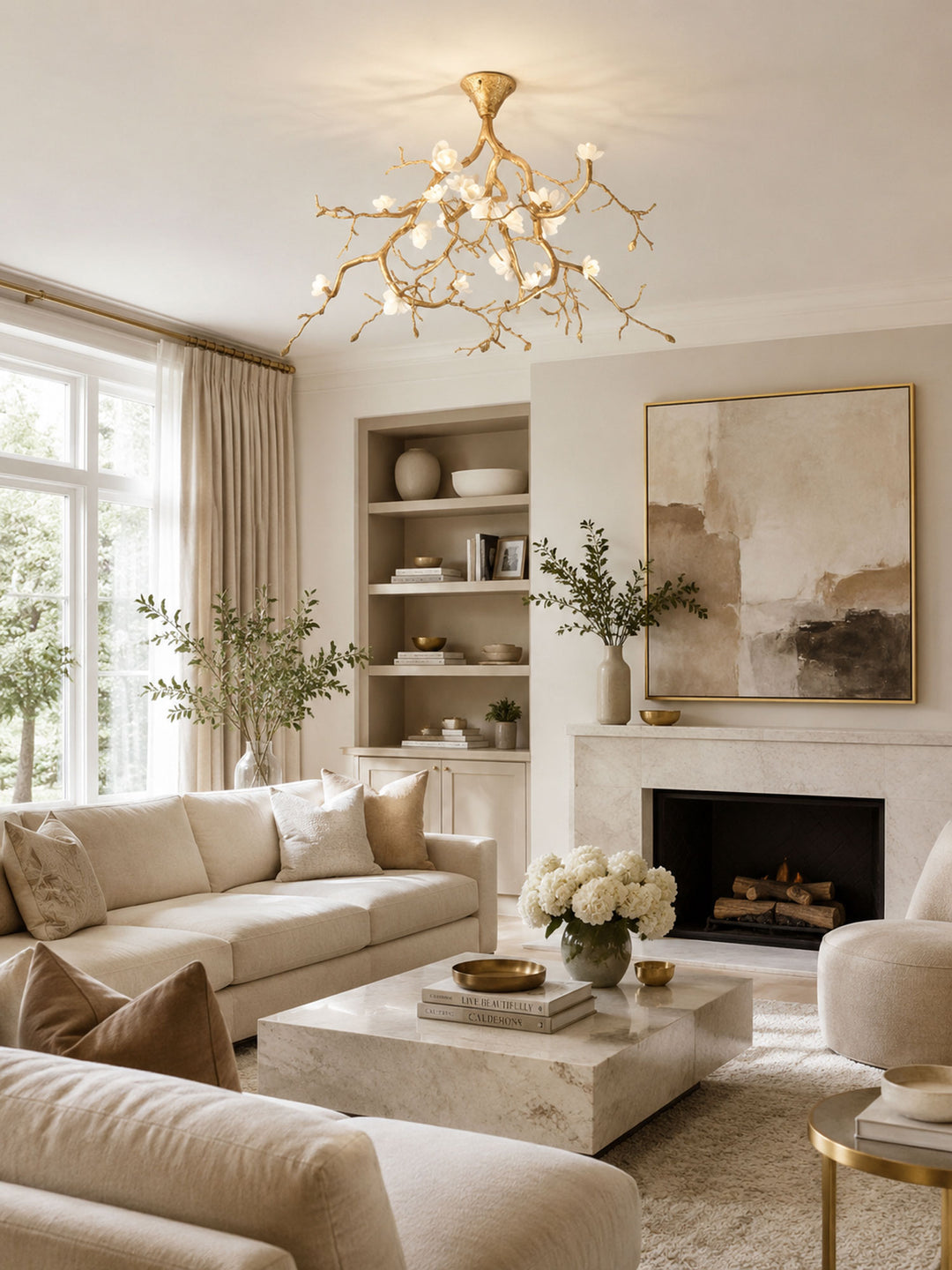 Tree Branches Flower Chandelier - Vakkerlight