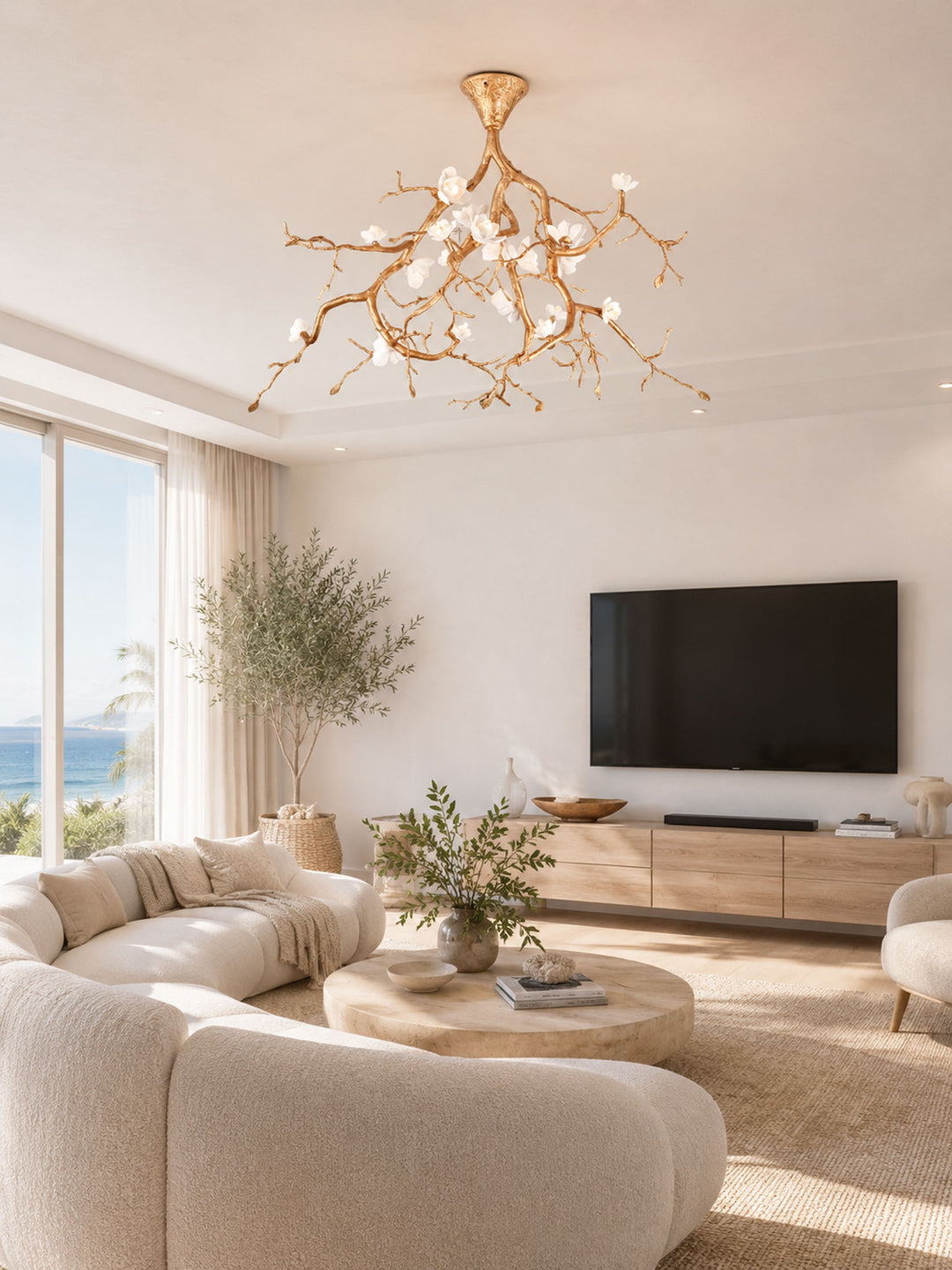 Tree Branches Flower Chandelier - Vakkerlight