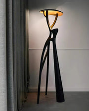 Stehlampe mit Lebensbaum-Skulptur