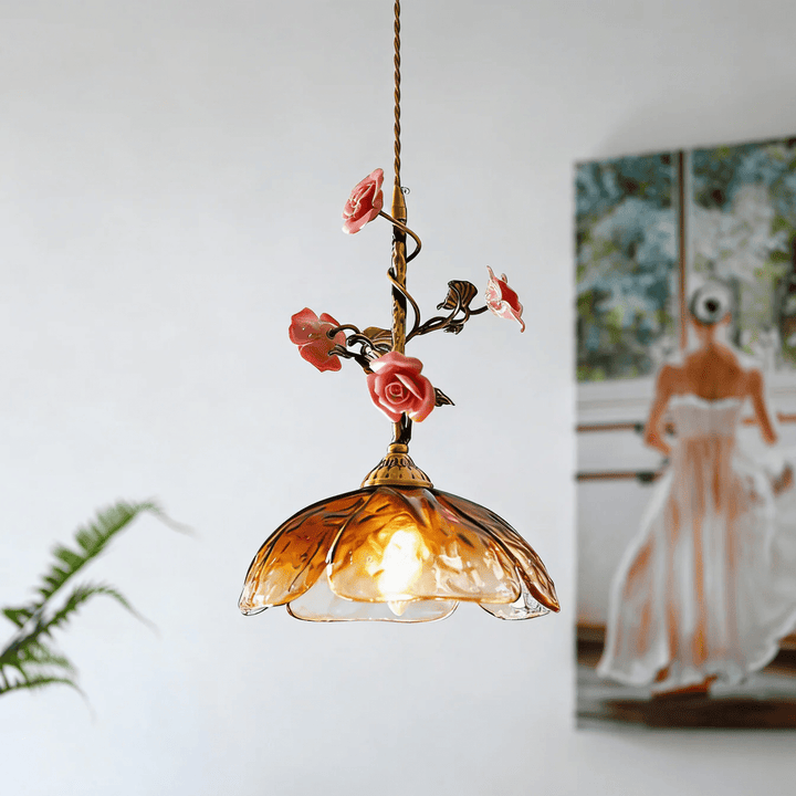 Trellis Rose Pendant Lamp - Vakkerlight