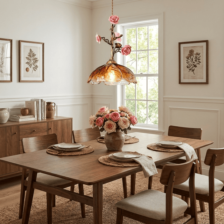 Trellis Rose Pendant Lamp - Vakkerlight