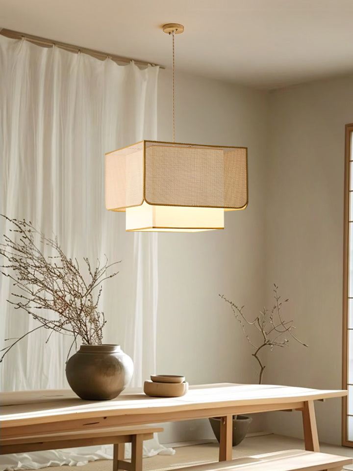 Trellis Woven Rattan Pendant Lamp