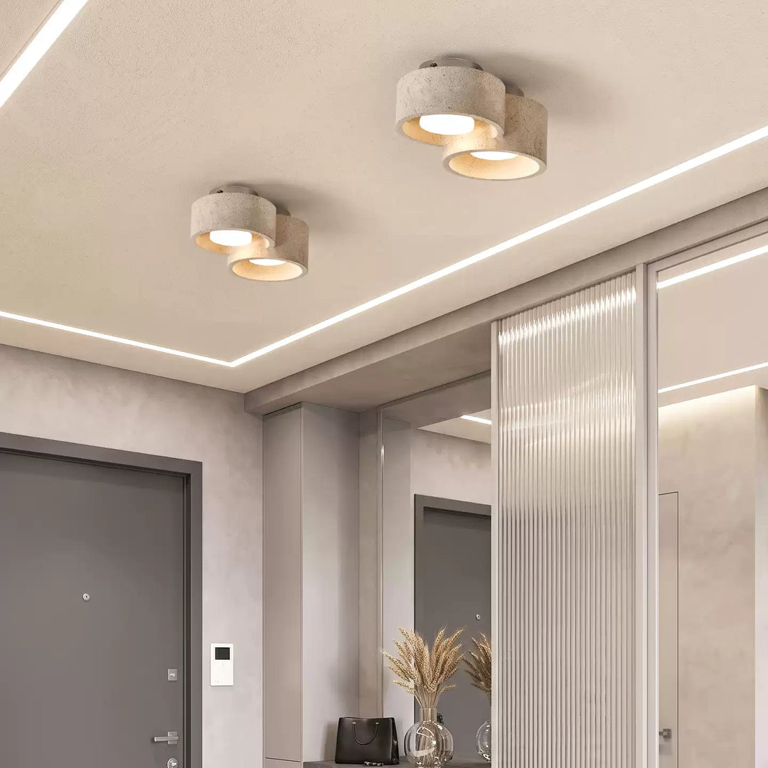 Trevi Travertine Cluster Ceiling Light
