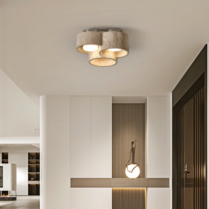 Trevi Travertine Cluster Ceiling Light