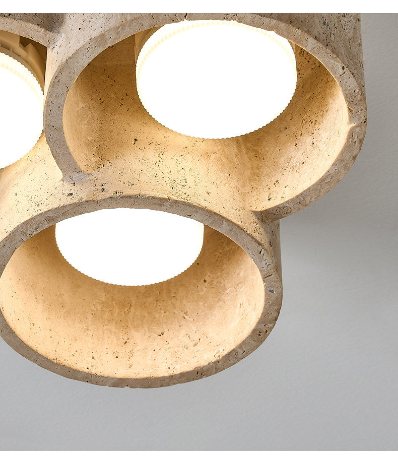 Trevi Travertine Cluster Ceiling Light