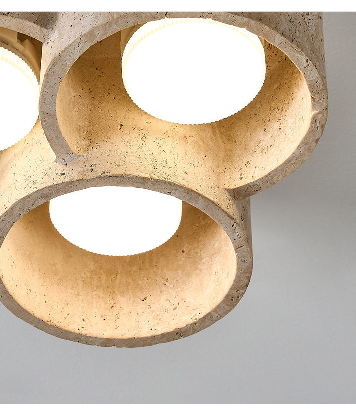 Trevi Travertine Cluster Ceiling Light