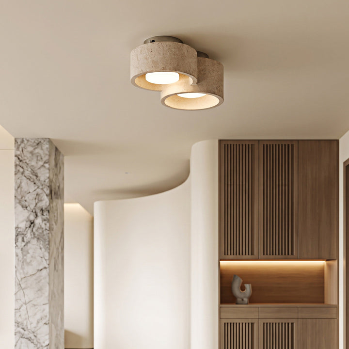 Trevi Travertine Cluster Ceiling Light