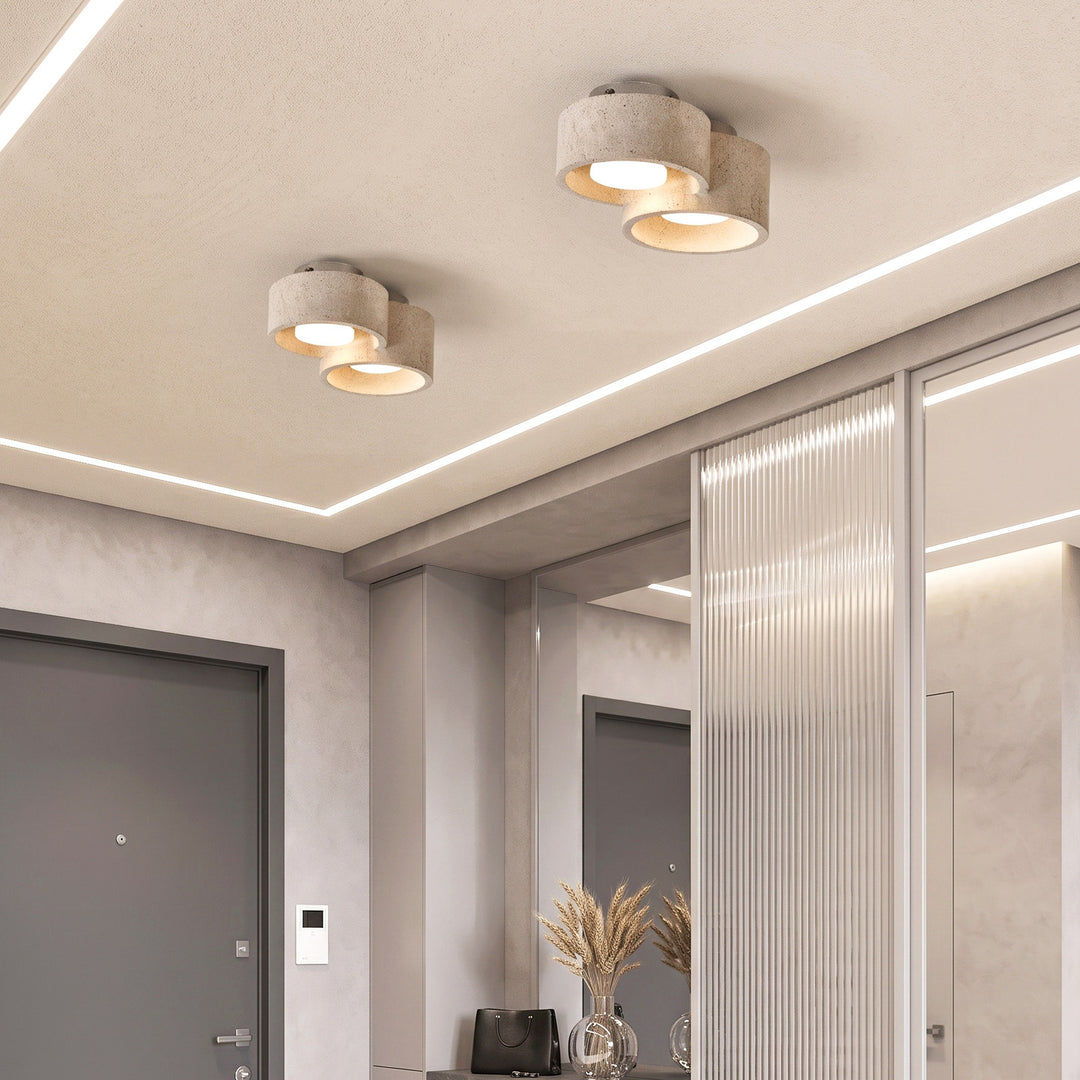Trevi Travertine Cluster Ceiling Light