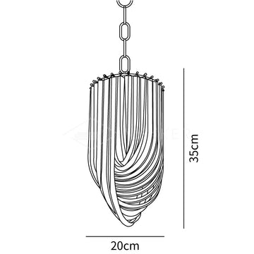Trevi Glass Chandelier — Dimension drawings 3