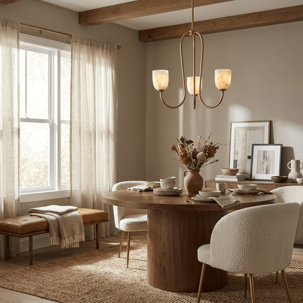 Trillium Alabaster Chandelier - Vakkerlight