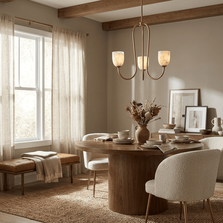 Trillium Alabaster Chandelier - Vakkerlight