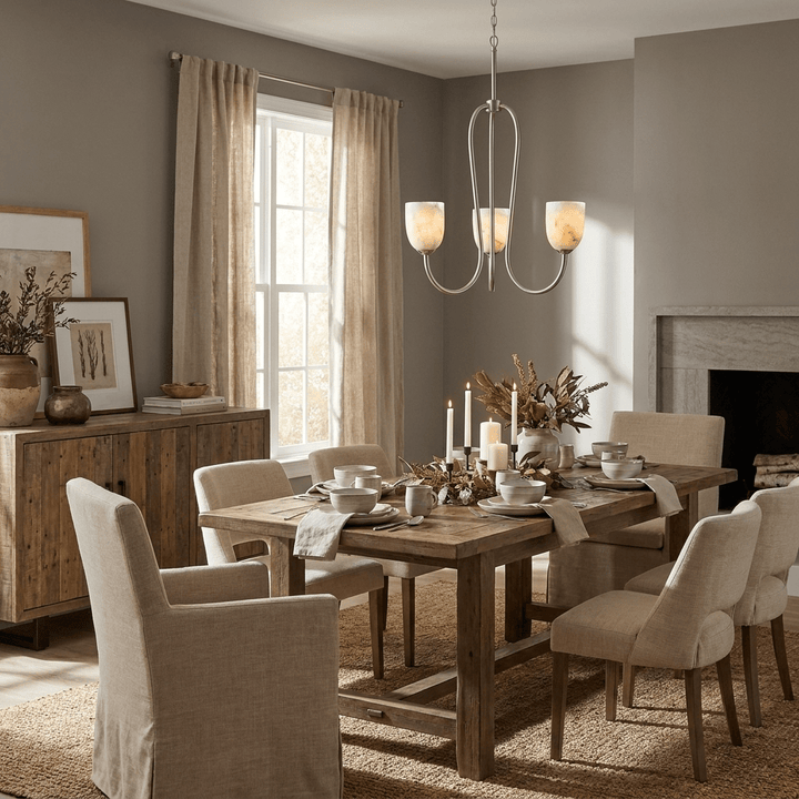 Trillium Alabaster Chandelier - Vakkerlight