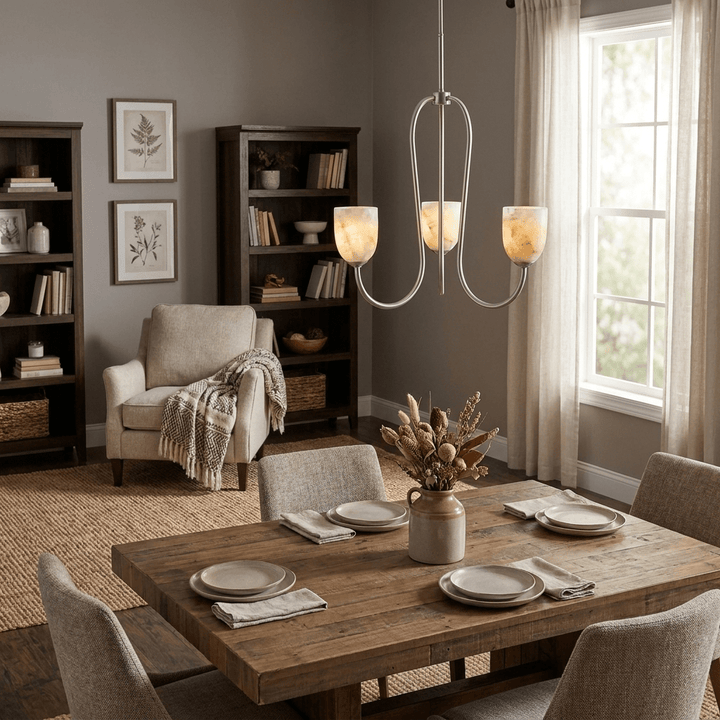 Trillium Alabaster Chandelier - Vakkerlight