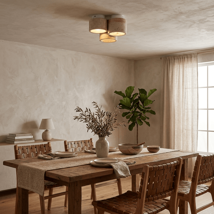 Trio Travertine Ceiling Light - Vakkerlight